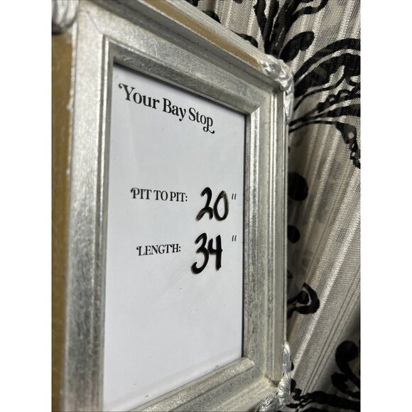 Chicos Travelers Collection Tunic Large Button Up Long Sleeve Mesh Black Tan - Picture 7 of 8